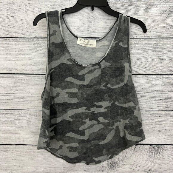 Vintage Havana Camo Print Gray Sleeveless Tank Top, size M - Picture 1 of 2